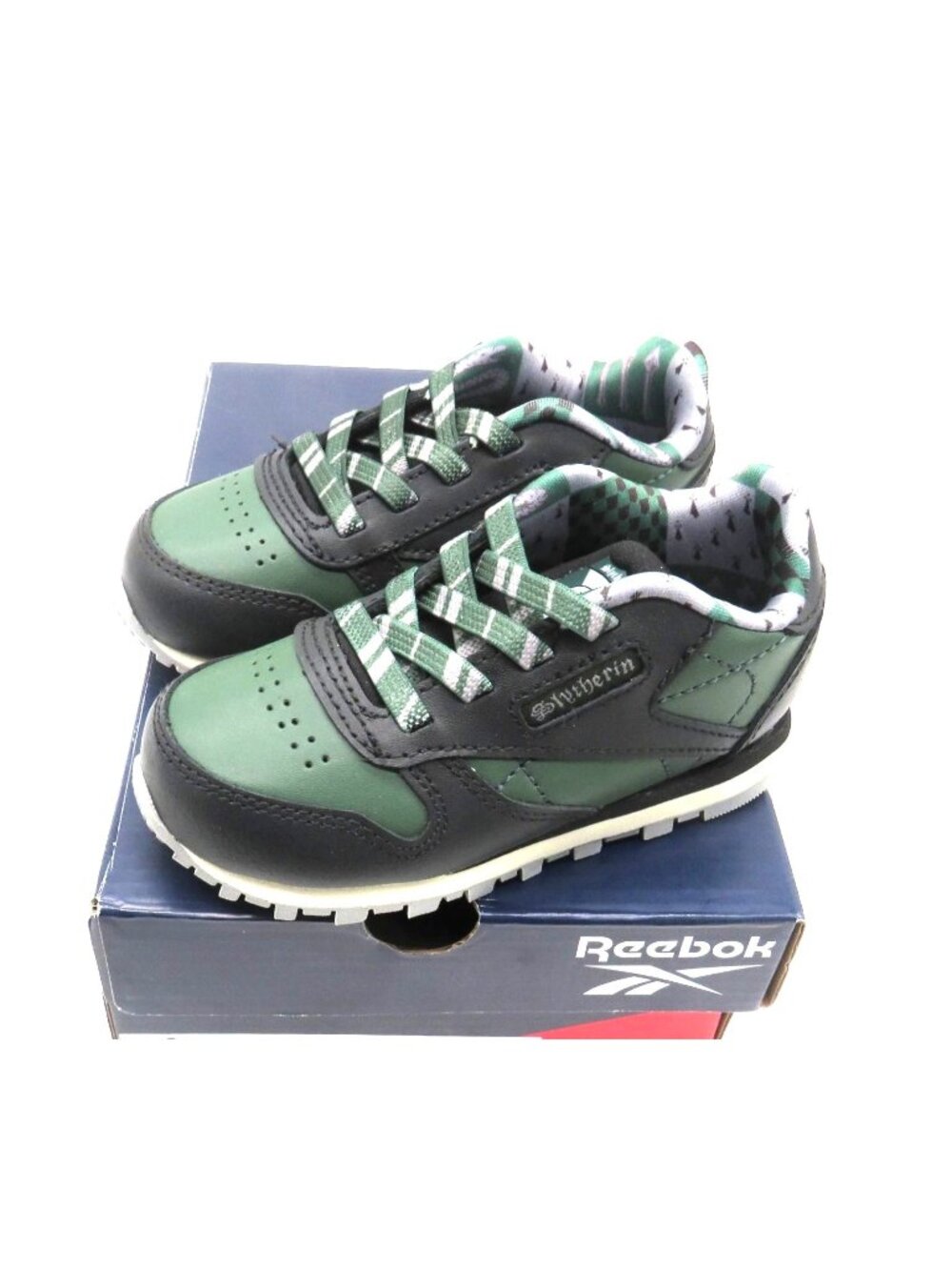 Harry Potter Slytherin Reebok Little Kids Sneakers 6.5 Green Black Shoes NEW